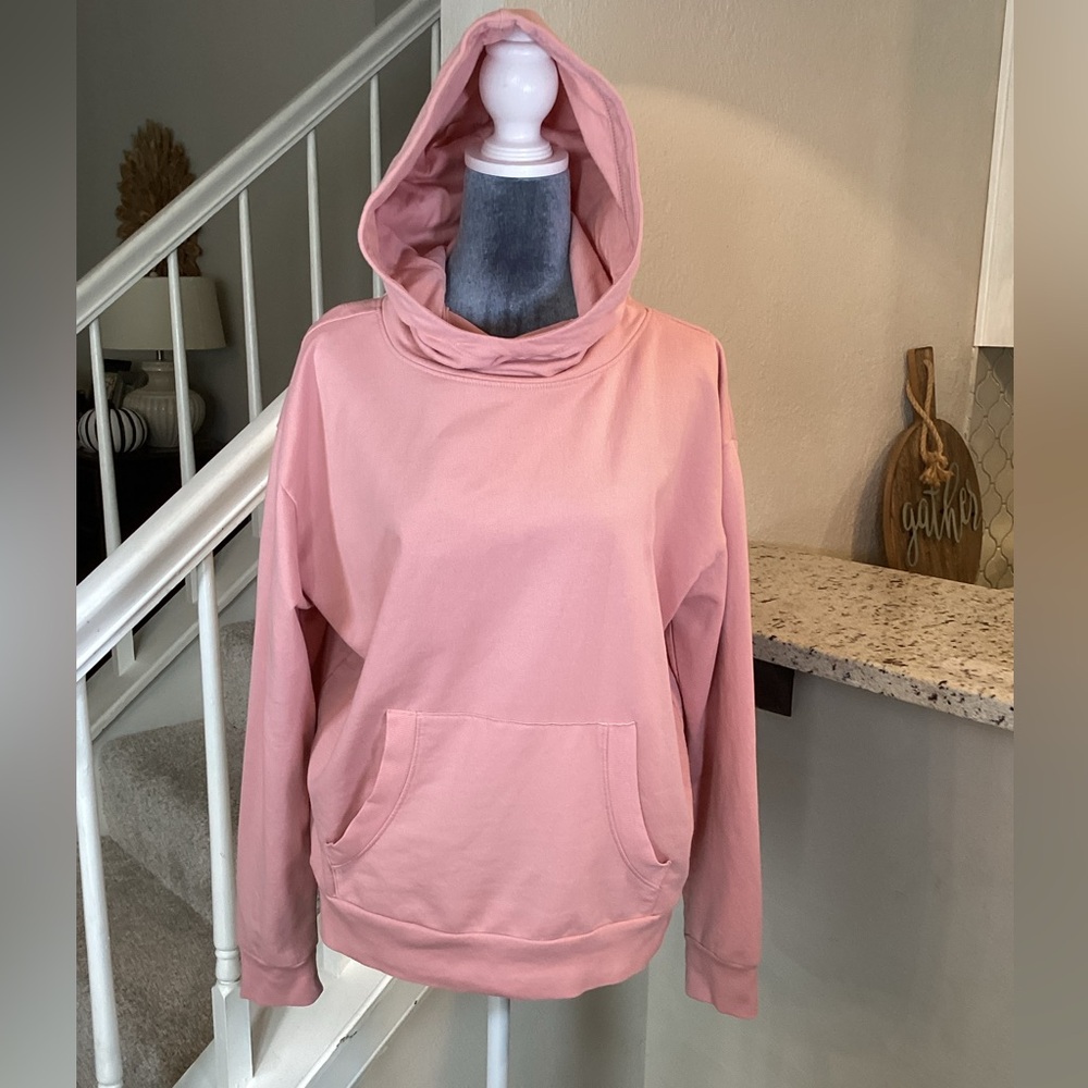 Zella Pink Relaxed Pullover Hoodie Size M